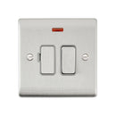 Saxby RS322BSG Raised Screwed 13A Switched Fused Spur Unit with Neon - Brushed Steel With Grey Insert