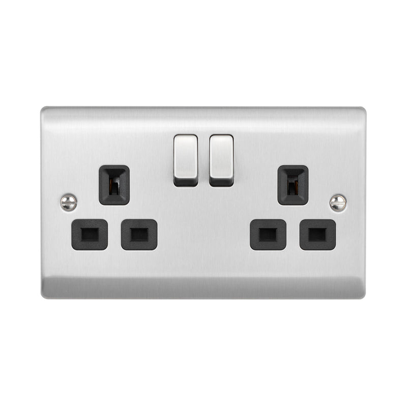 Saxby RS422BSB 13A 2G DP Switched Socket