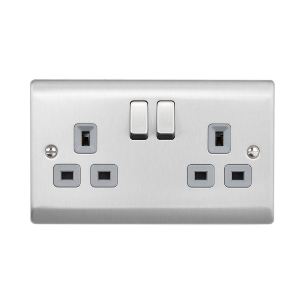 Saxby RS422BSG 13A 2G DP Switched Socket