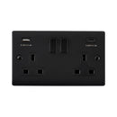 Saxby RS424BLB 13A 2G DP Switched Socket with 45W USB A+C - Saxby - Falcon Electrical