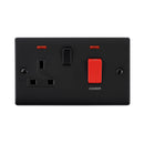 Saxby RS551BLB 45A DP Cooker Switch with 13A Socket with Neon - Saxby - Falcon Electrical