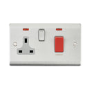 Saxby RS551BSG 45A DP Cooker Switch with 13A Socket with Neon - Saxby - Falcon Electrical