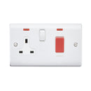 Saxby RS551PCW 45A DP Cooker Switch with 13A Socket with Neon - Saxby - Falcon Electrical