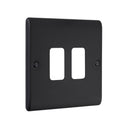 Saxby RSGFP2BL 2G Grid Front Plate - Saxby - Falcon Electrical