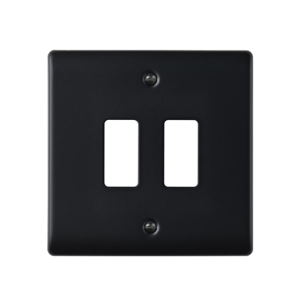 Saxby RSGFP2BL 2G Grid Front Plate