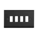 Saxby RSGFP4BL 4G Grid Front Plate