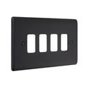 Saxby RSGFP4BL 4G Grid Front Plate - Saxby - Falcon Electrical