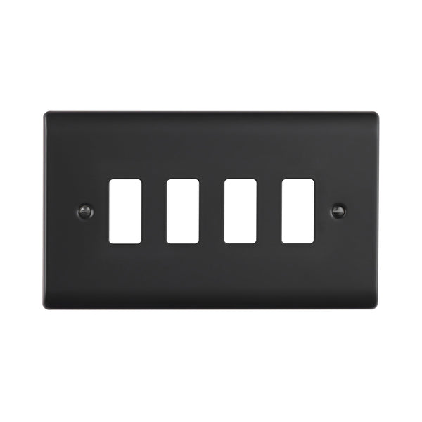 Saxby RSGFP4BL 4G Grid Front Plate