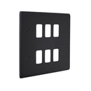 Saxby RSGFP6BL 6G Grid Front Plate - Saxby - Falcon Electrical