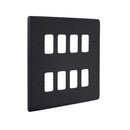 Saxby RSGFP8BL 8G Grid Front Plate - Saxby - Falcon Electrical