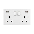 Saxby SE423 13A 2G DP Switched Socket with twin 5V USB