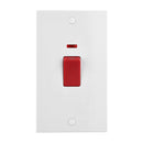 Saxby SE555 45A Large Plate DP Switch with Neon - Saxby - Falcon Electrical