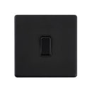Saxby SL101BLB Screwless 10AX 1G 2-Way Switch - Matt Black With Black Insert