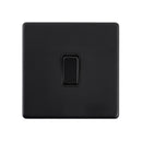 Saxby SL109BLB Screwless 10AX 1G Intermediate Switch - Matt Black With Black Insert