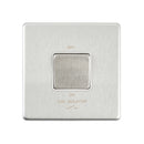 Saxby SL110BSW Screwless 10AX 1G 3-Pole Fan Isolator Switch - Brushed Steel With White Insert