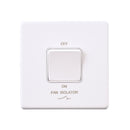 Saxby SL110WHW Screwless 10AX 1G 3-Pole Fan Isolator Switch - Matt White With White Insert
