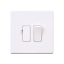 Saxby SL320WHW Screwless 13A Switched Fused Spur Unit - Matt White With White Insert