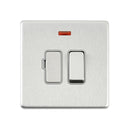 Saxby SL322BSG Screwless 13A Switched Fused Spur Unit with Neon - Brushed Steel With Grey Insert