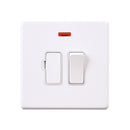 Saxby SL322WHW Screwless 13A Switched Fused Spur Unit with Neon - Matt White With White Insert