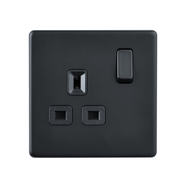 Saxby SL412BLB 13A 1G DP Switched Socket