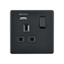 Saxby SL413BLB 13A 1G DP Switched Socket with 2.1V USB