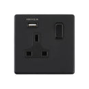 Saxby SL413BLB 13A 1G DP Switched Socket with 2.1V USB - Saxby - Falcon Electrical