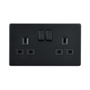 Saxby SL422BLB 13A 2G DP Switched Socket