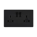 Saxby SL422BLB 13A 2G DP Switched Socket - Saxby - Falcon Electrical