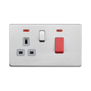 Saxby SL551BSG 45A DP Cooker Switch with 13A Socket with Neon