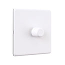 Saxby SL661WH Screwless 1G LED Dimmer 5-100W - Matt White With White Insert