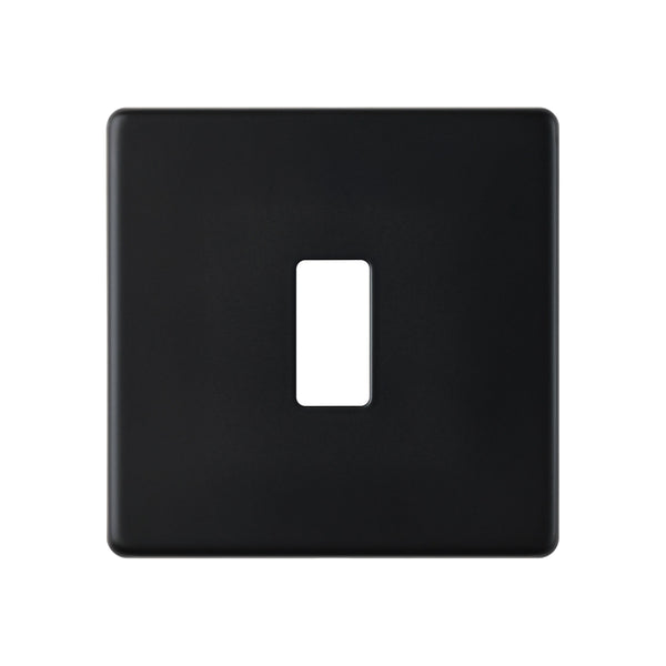 Saxby SLGFP1BL 1G Grid Front Plate