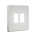 Saxby SLGFP2BS 2G Grid Front Plate - Saxby - Falcon Electrical