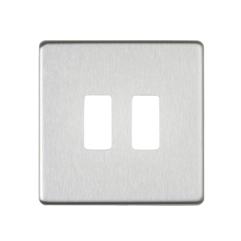 Saxby SLGFP2BS 2G Grid Front Plate