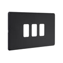 Saxby SLGFP3BL 3G Grid Front Plate - Saxby - Falcon Electrical