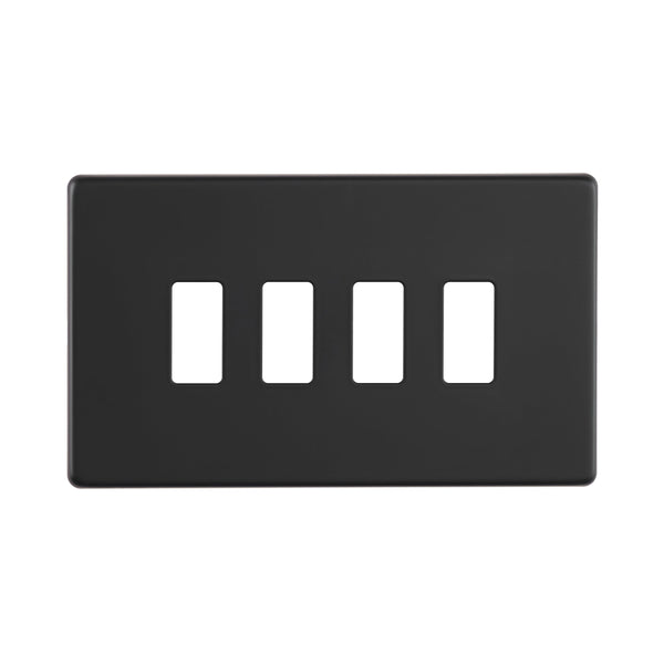 Saxby SLGFP4BL 4G Grid Front Plate
