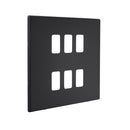 Saxby SLGFP6BL 6G Grid Front Plate - Saxby - Falcon Electrical