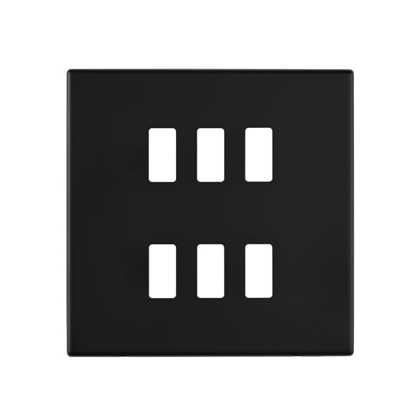 Saxby SLGFP6BL 6G Grid Front Plate