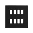 Saxby SLGFP8BL 8G Grid Front Plate