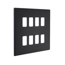 Saxby SLGFP8BL 8G Grid Front Plate - Saxby - Falcon Electrical
