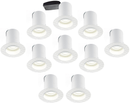 PACK OF 10 - Saxby 81572 Ravel Trimless Fire Rated 50W IP20 LED GU10 Matt White Downlight Â– Energy-Efficient Ceiling Light for Home & Commercial Use