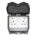 Saxby WP422 13A 2G DP Switched Socket - Saxby - Falcon Electrical