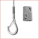 Mixed CW3-HOOK1 Snap Hook Fast Hang Kit 1m Drop (2mm wire) with Snap Hook + Wire Grip