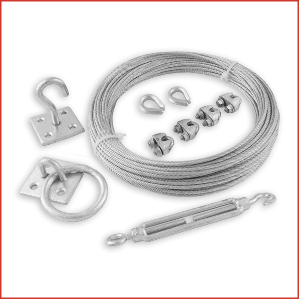 Mixed CWKITSS 1 x 30M Stainless Steel Cat Wire (3mm), 4 x Stainless St