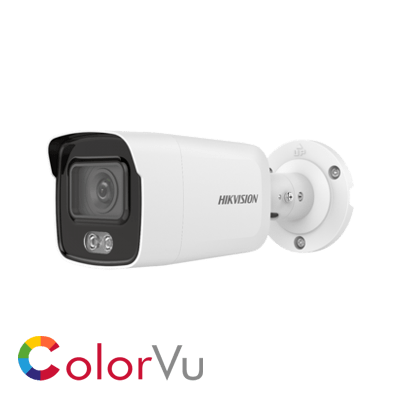 Hikvision DS-2CD2087G2-LU(2.8mm)(C) 8MP AcuSense & ColorVu external bullet, 2.8mm lens, IP67, H.265+, DC12V & PoE, WDR, built in microphone - Hikvision - Falcon Electrical UK