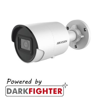 Hikvision DS-2CD2086G2-IU(2.8mm)(C) 8MP AcuSense external bullet, 2.8mm lens, H.265+, DC12V & PoE, WDR, 30m IR, built-in mic - Hikvision - Falcon Electrical UK