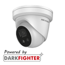 HIKVISION DS-2CD2346G2-ISU/SL(2.8MM)(C) 4MP fixed lens Darkfighter turret camera with IR, built-in speaker & alarm - Hikvision - Falcon Electrical UK