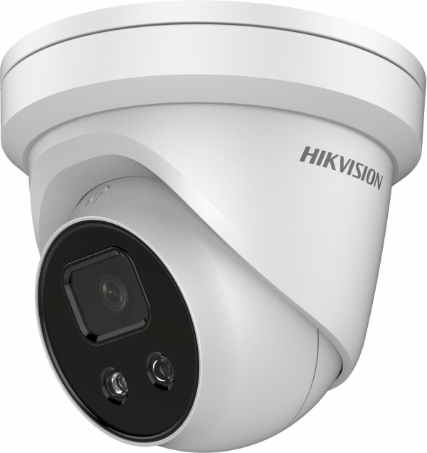 Hikvision DS-2CD2386G2-IU(4mm)(C) 8MP AcuSense external turret, 4mm lens, H.265+, DC12V & PoE, WDR, 30m IR, built-in mic - Hikvision - Falcon Electrical UK