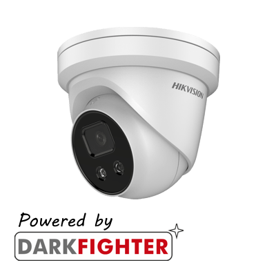 HIKVISION DS-2CD2346G2-IU(4MM)(C) 4MP fixed lens Darkfighter turret camera with IR & built in mic - Hikvision - Falcon Electrical UK