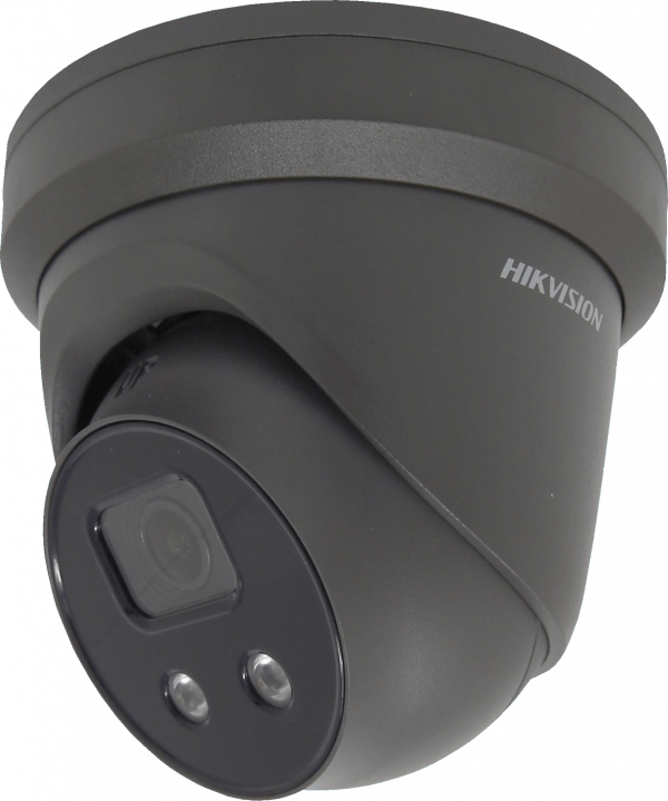 Hikvision DS-2CD2366G2-IU(2.8MM)/GREY(C) 6MP external turret, 2.8mm fixed lens, IP67, H.265+, DC12V & PoE, WDR, 30m IR - Hikvision - Falcon Electrical UK