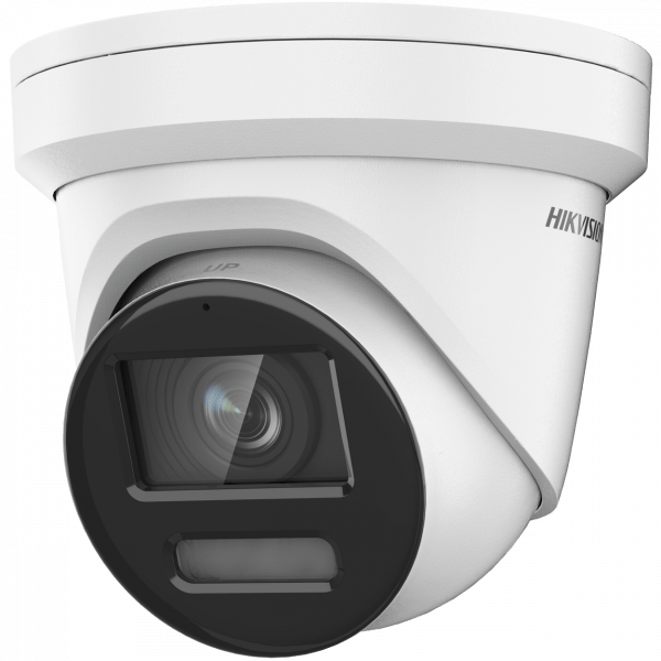 Hikvision DS-2CD2387G2-LSU/SL(2.8mm)(C) 8MP AcuSense & ColorVu external turret, 2.8mm lens, IP67, H.265+, DC12V & PoE, WDR, built in microphone, built in speaker and alarm, Active strobe light and audio alarm to warn intruders off - Hikvision - Falcon Electrical UK
